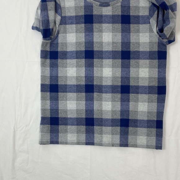 Northern Reflections Blue and Gray Block Top Three Quarter Sleeves - Picture 7 of 8